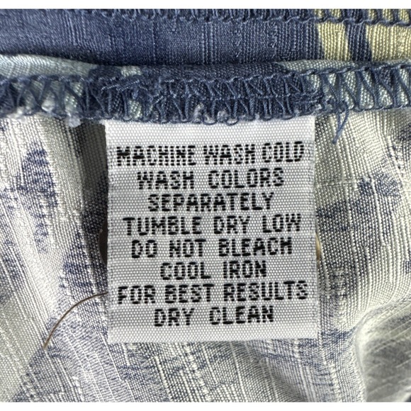 Tommy Bahama Men's Large Relax Camp Shirt Blue Palm Tree Postcard Print Cotton - Picture 4 of 5